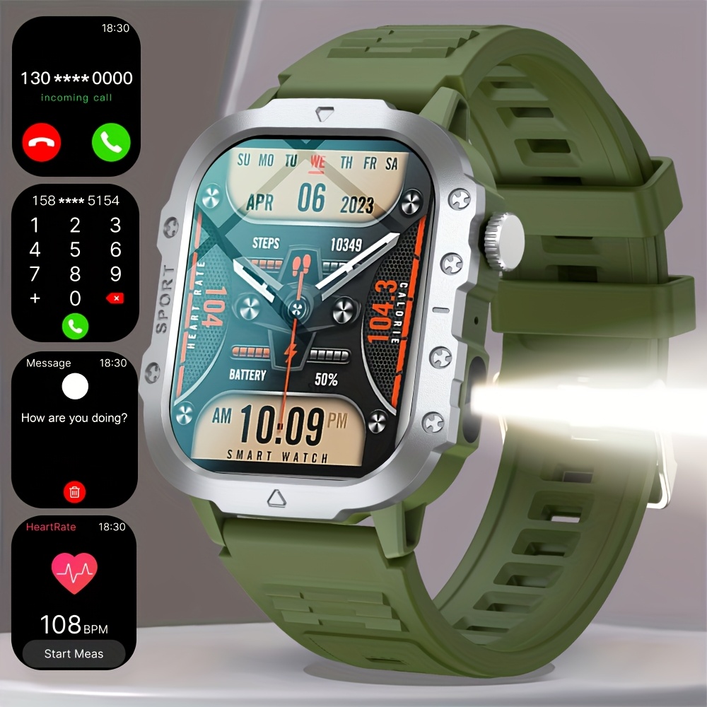 Gwenland 2025 Sport Watch - 2. 01" Display, Wireless Call, Multi-sport , Message Push, Remote Photo, Music Control, Alloy Body, Usb Rechargeable, Ideal Gift For Outdoor Adventure Enthusiasts