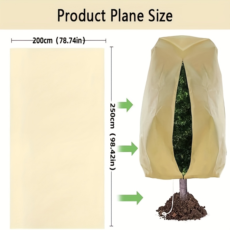 1pc Reusable Winter Plant Cover Compatible For Outdoor Gardens, Weather Protection With Windproof Frost & , /semi- Cover Suitable For Plants, Seedlings, Small Vegetables - Zipper & Pull- Access