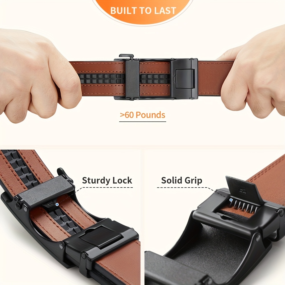 WilliamPAUL Men's Adjustable Ratchet Belt with Automatic Buckle