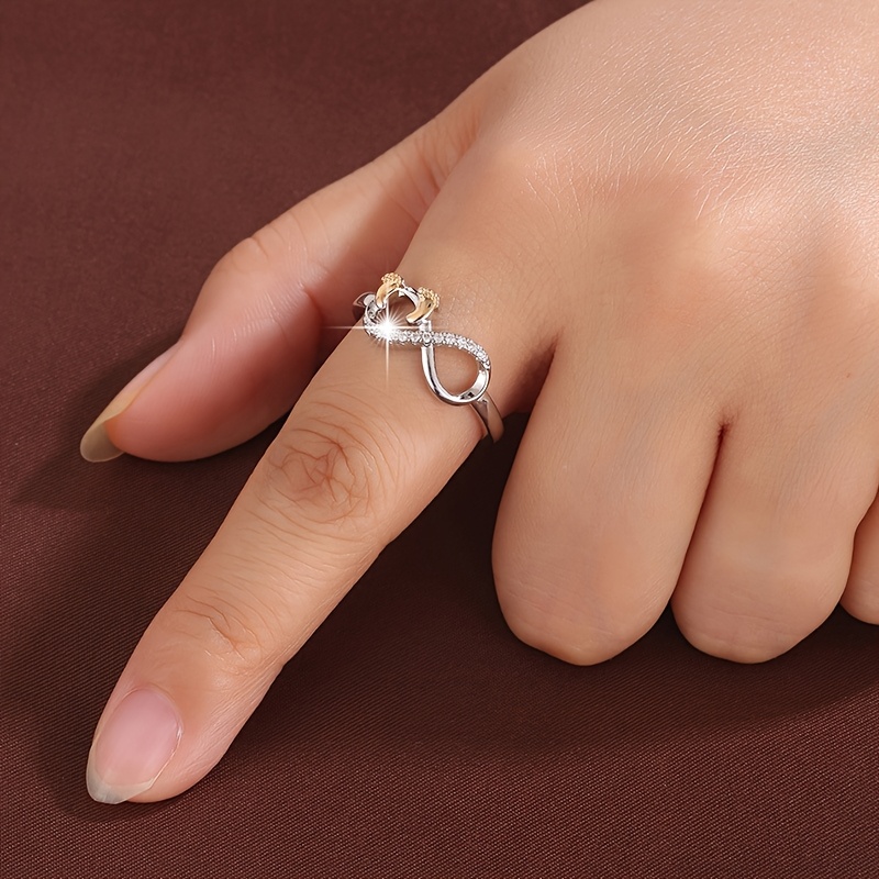 Women's Elegant Golden-Tone Chic Toe Ring with Zirconia