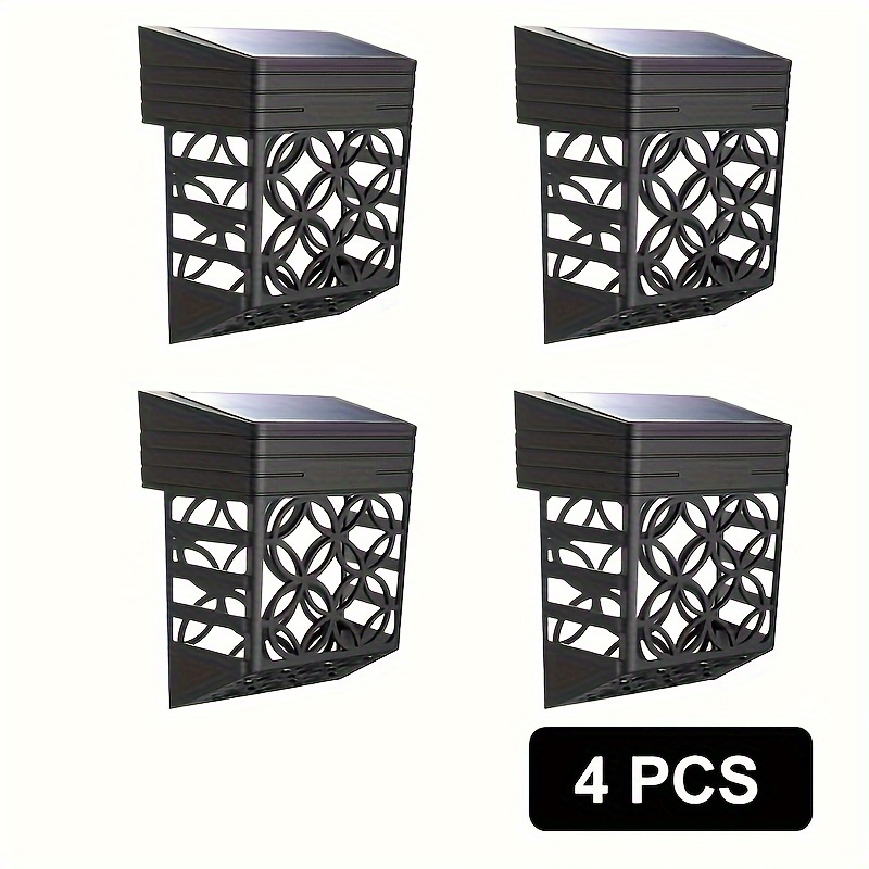 2/4pcs Solar Fence Lights, Outdoor Solar Light Garden Decoration, Landscape Lampcourtyard Lights, For Garden Patio Yard Deck , 1200mah