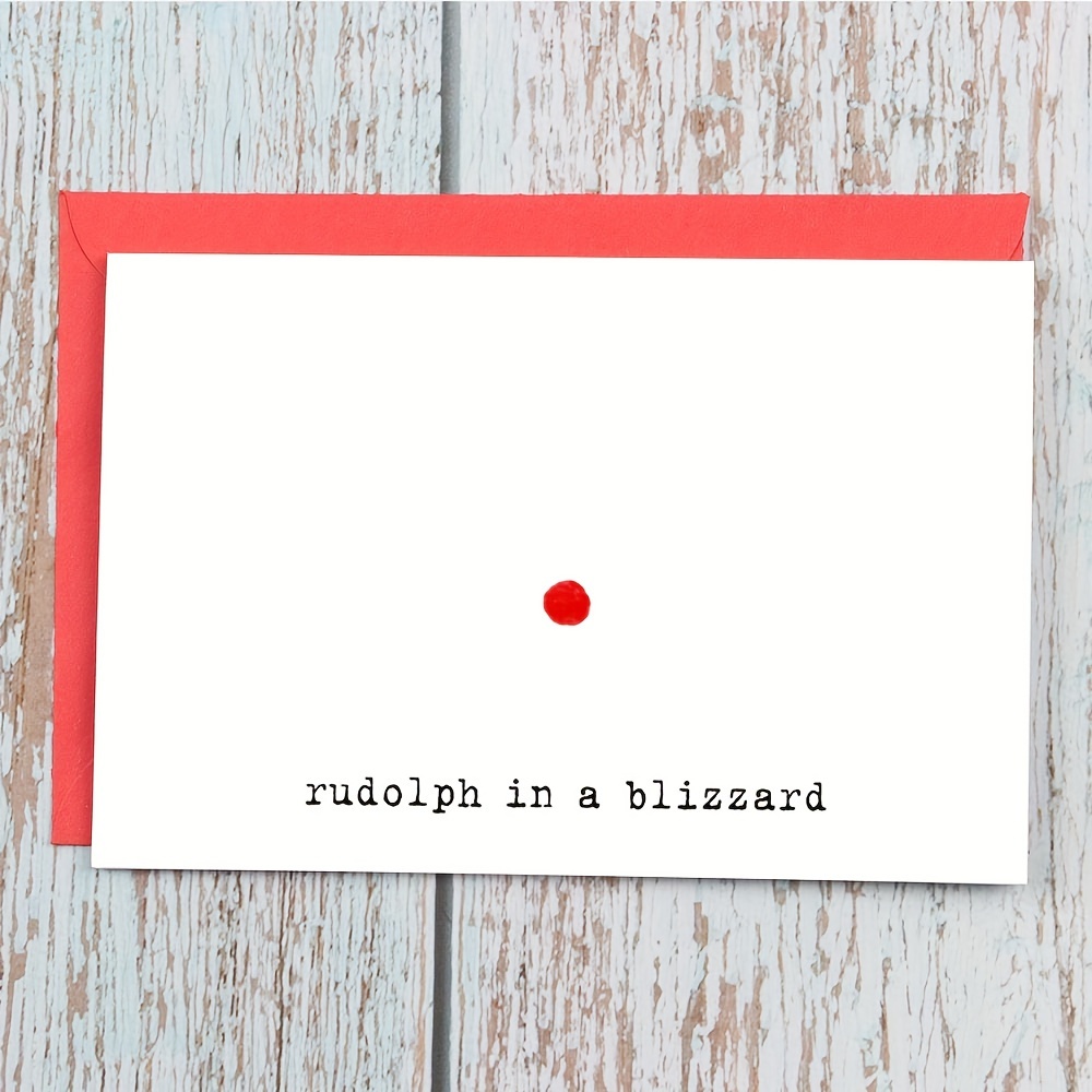 Image of 1pc, In A Blizzard, Funny Christmas Card, Unique Christmas Card, For Best Friend, Box Set, Christmas Card -with Envelope