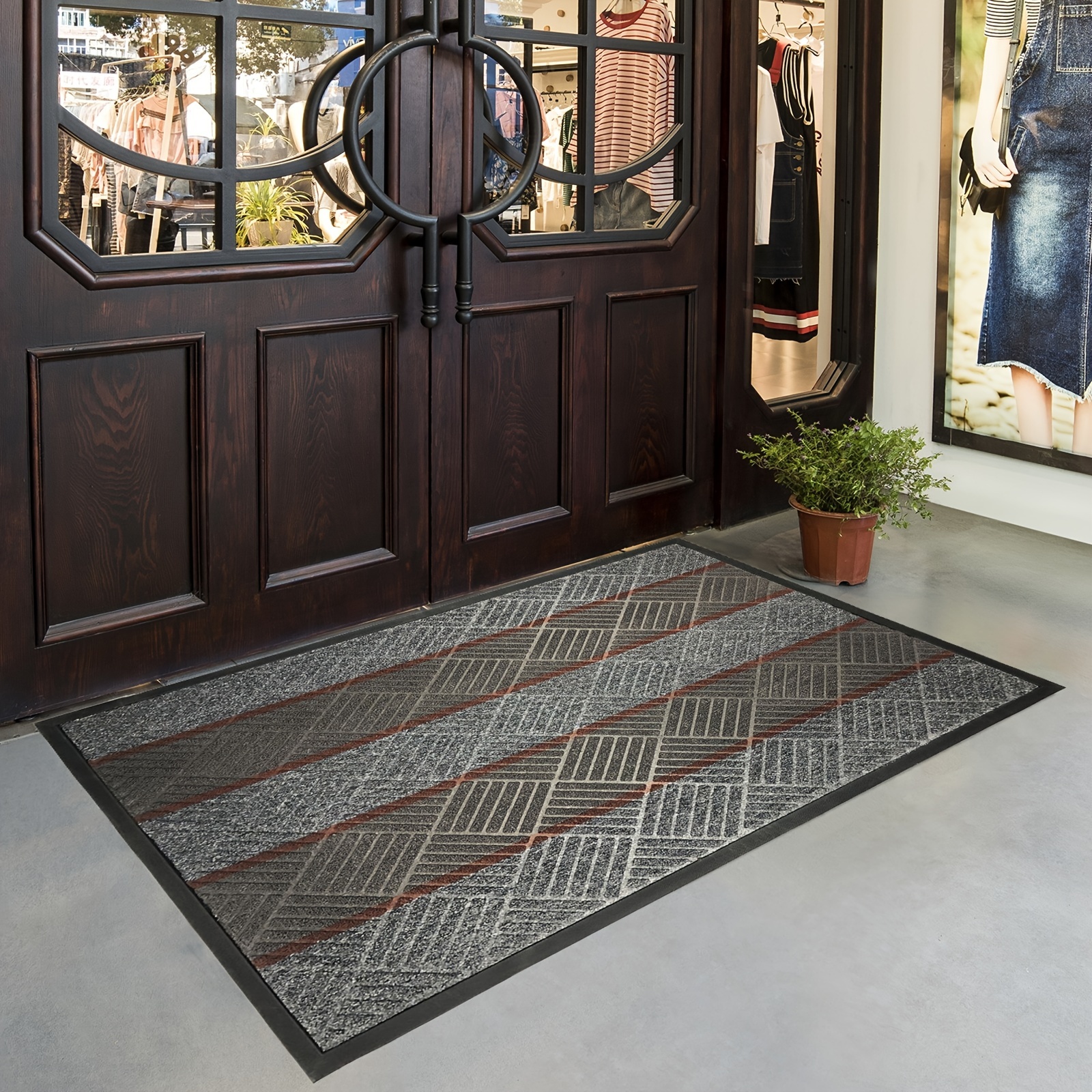 

1pc, Vennocci Duty Non Backing Rug For Entryway Mat Standing Runner Rugs, Carpets For , , , , Bathroom, Decor