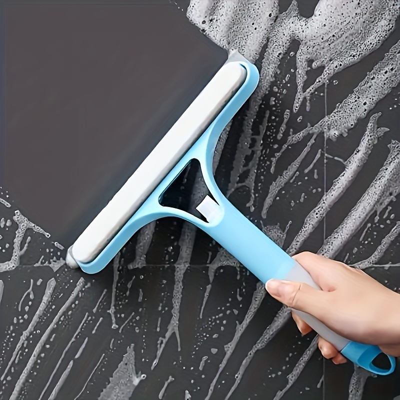 3-in-1   cleaning tool, double-sided glass scraper with built-in spray bottle, plastic material, for windows, mirrors, floors & cars, ideal for living room use details 3