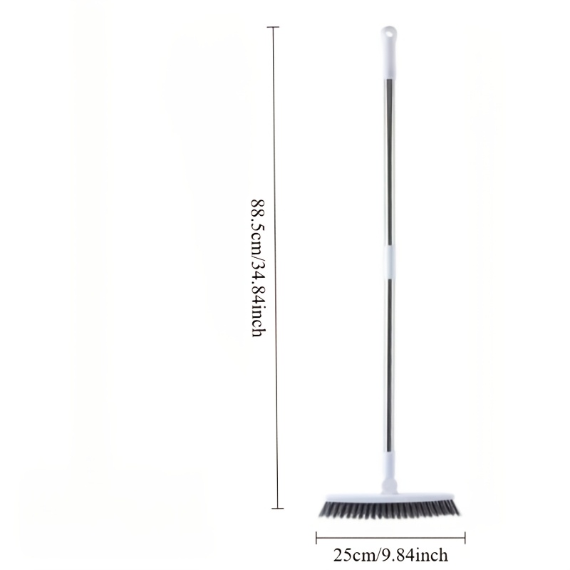 household long handle stiff bristle brush set ideal for cleaning floors in bathrooms restrooms living rooms bedrooms and kitchens   reaching   reach areas such as tile grout   with a hook Product details 5