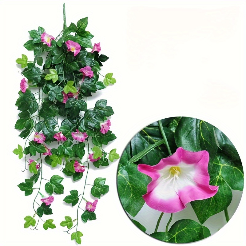 

Morning Glory Artificial Vine - Realistic Fake Hanging Plant For Home, Garden, Wedding & Christmas Decor