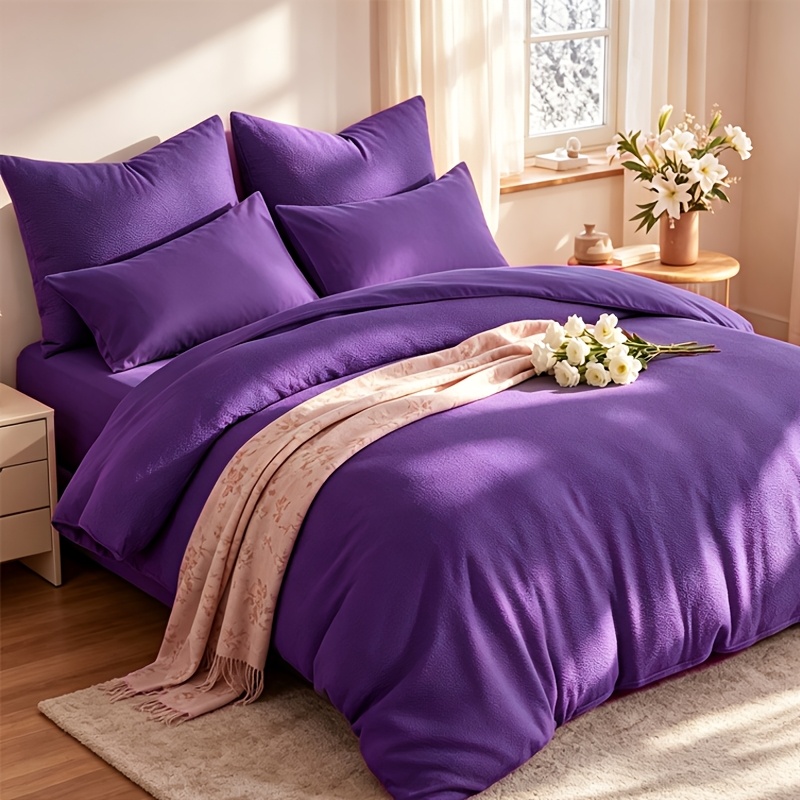 3pcs Bedding - 1 Duvet Cover And 2 Pillowcases. Enjoy Sleeping With Our Soft, Skin-friendly Material. , Durable, And With A Practical Zipper For Easy Bedding