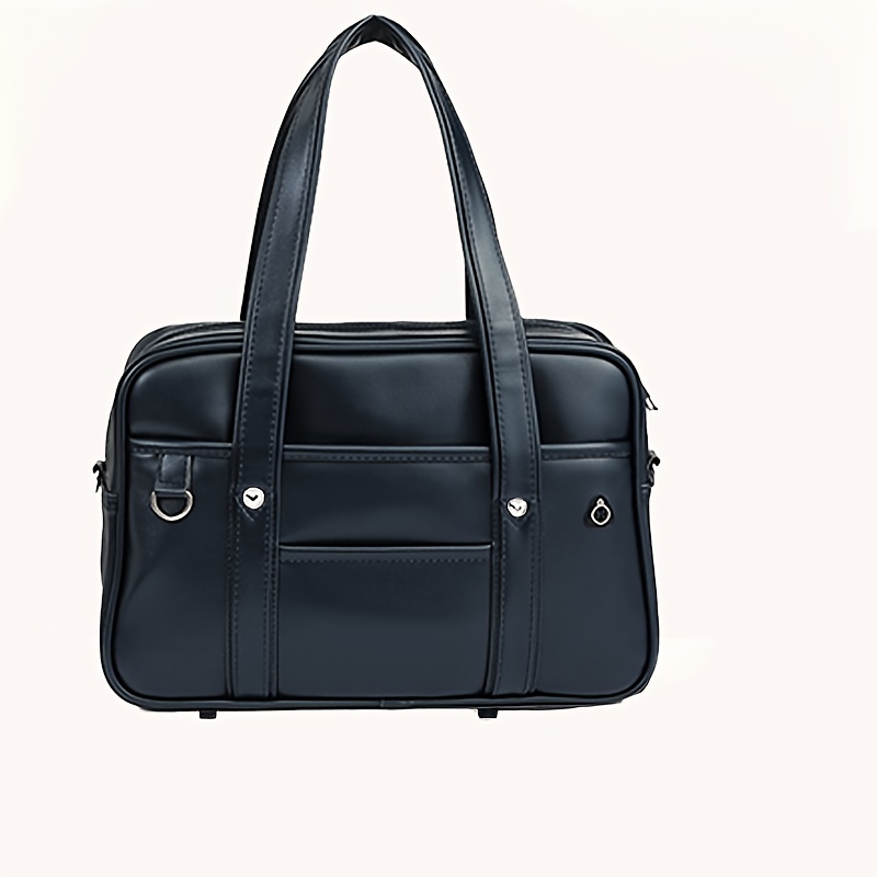 TEMU Jk Handbag Unisex Single Shoulder Pu Uniform Bag Business Commuter Backpack, Women's Backpack, Daily , Travel Accessory, Neutral Fashion,