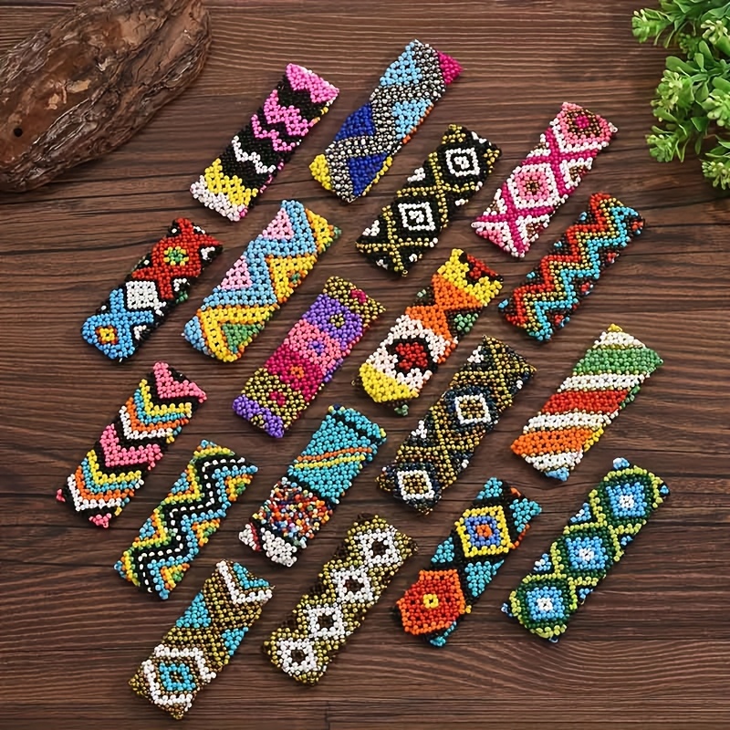 Boho Beaded Bracelet for Women Geometric Pattern Unique Variations