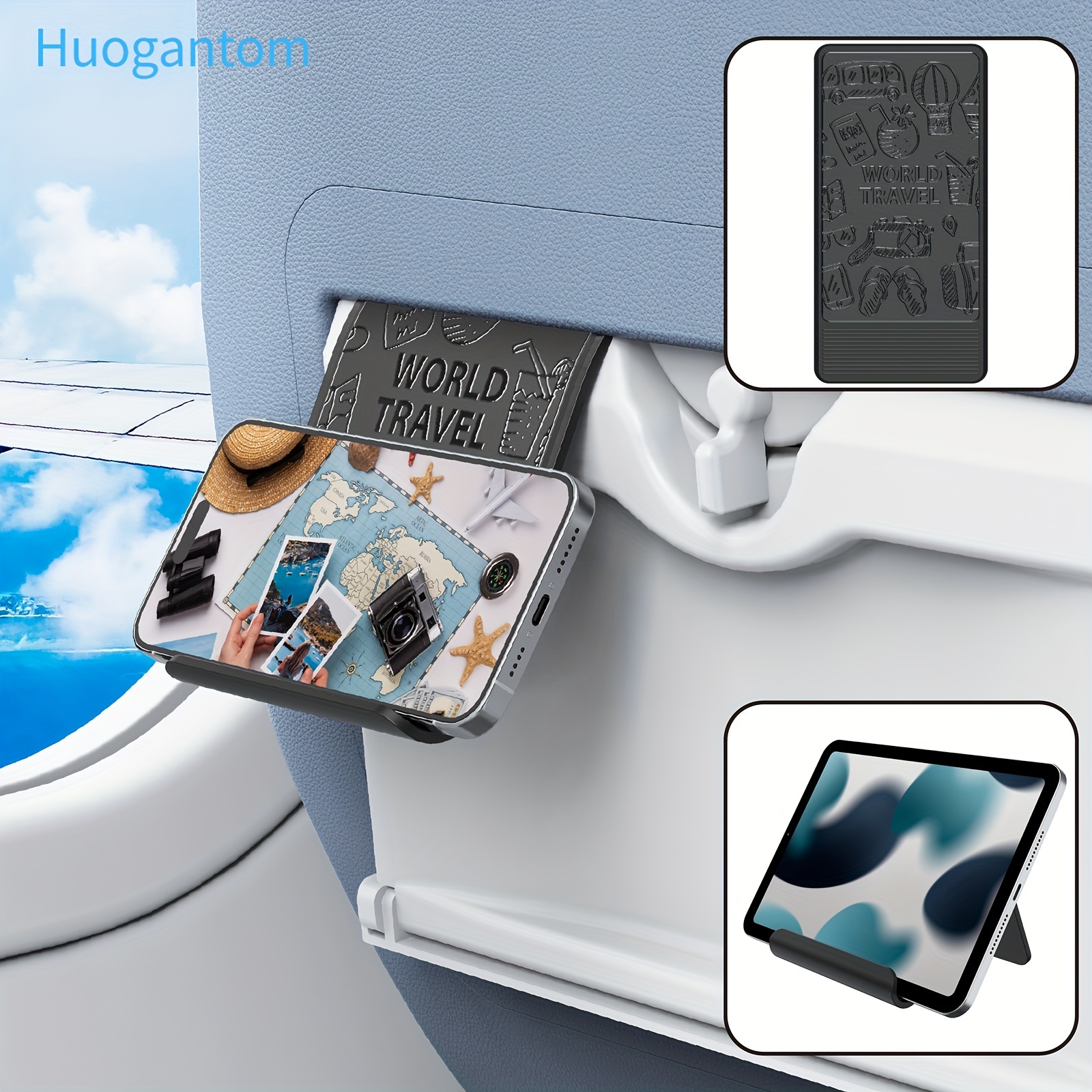   air travel necessities mobile device stand adjustable travel phone mount universal hands free tablet holder for air   use compatible with smartphones tablets  