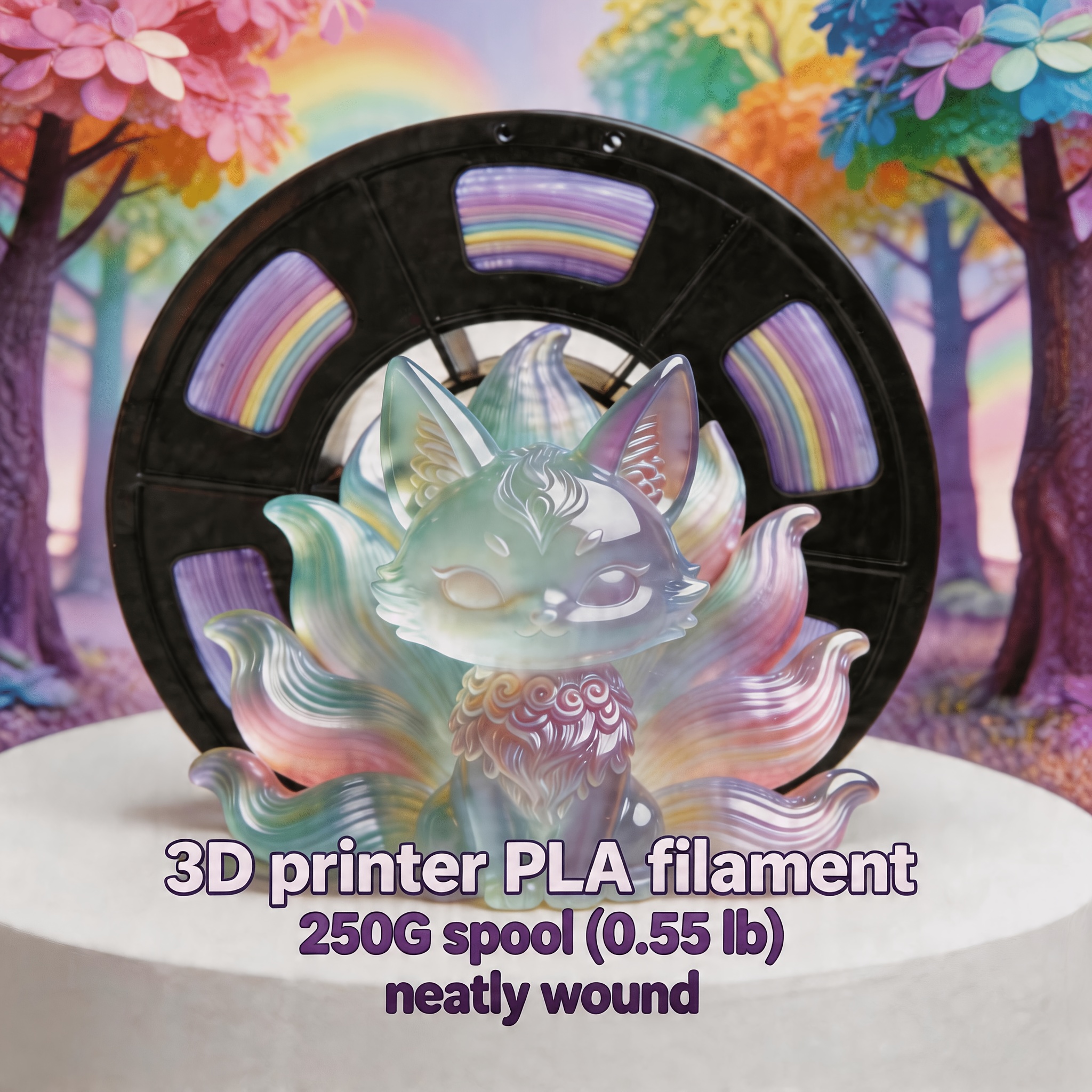 TEMU 3d Printer Pla Filament, 250g Spool (0.55 Lbs) Wound, 1.75mm Diameter, Suitable For Most 3d Printers, Vacuum Packed, Reliable Quality, Ideal For