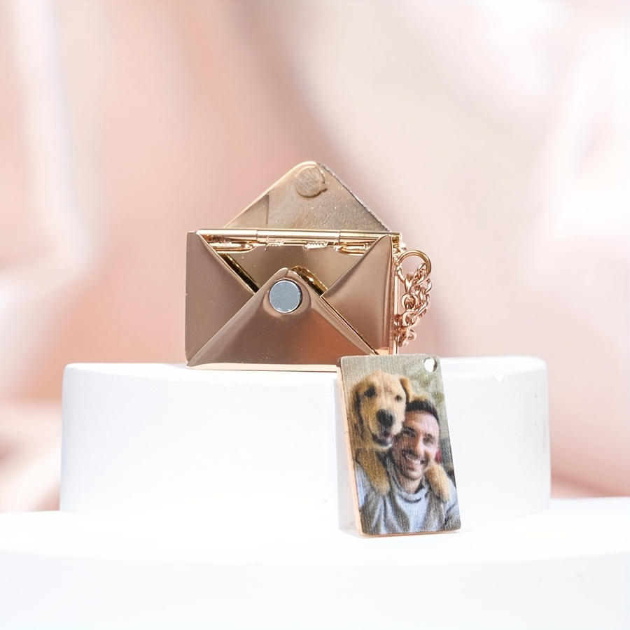 collar con colgante de sobre con foto grabada personalizada   a de acero inoxidable con mensaje   de   estilo boho para uso   y ocasiones especiales ideal para   a de san     de la   d a del maestro   a clases regalos de graduaci n   12