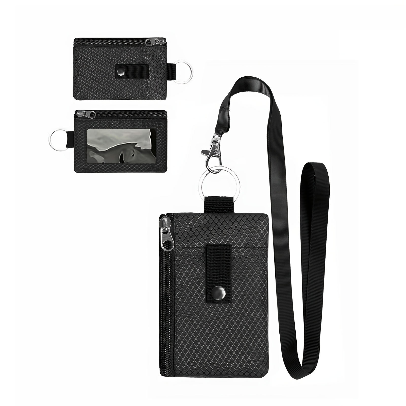 TEMU Neck-hanging Id Holder Wallet With Anti-loss Lanyard & Id Holder - Large Capacity Travel Wallet Suitable For,, Gym, Daily Use - Lightweight Id