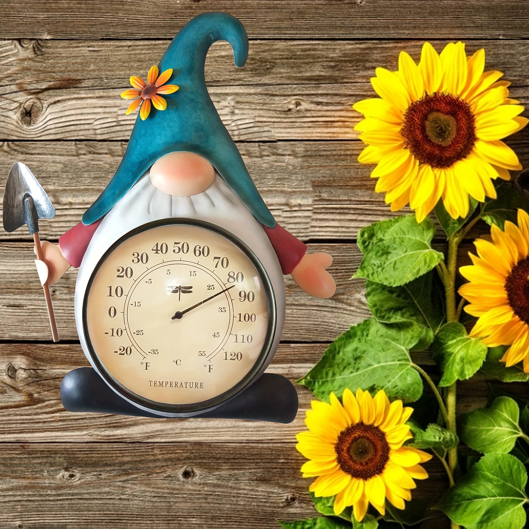 Sunflower Wall Thermometer 2024 Wireless for Garden Home Decor