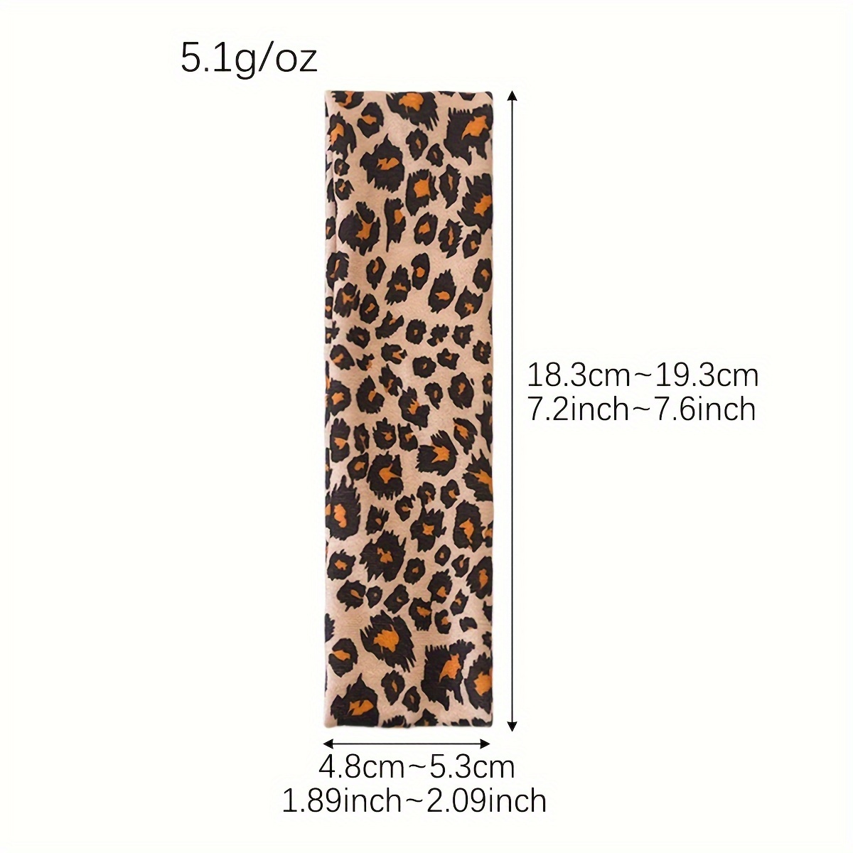 2 Fasce Larghe Per Capelli Stampa Leopardata, Antiscivolo, Tessuto Morbido, Accessori Per Donna E Ragazza - 2