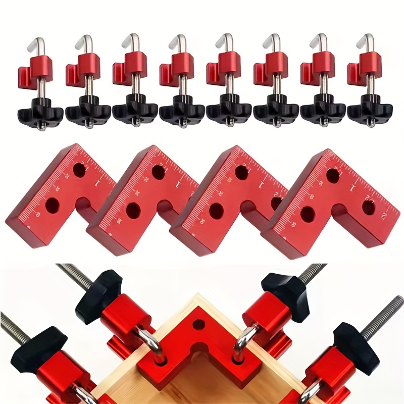 

4sets Mini Woodworking Right Angle Positioning Clamp 90 Degree Precision Clamping Square Carpenter Square