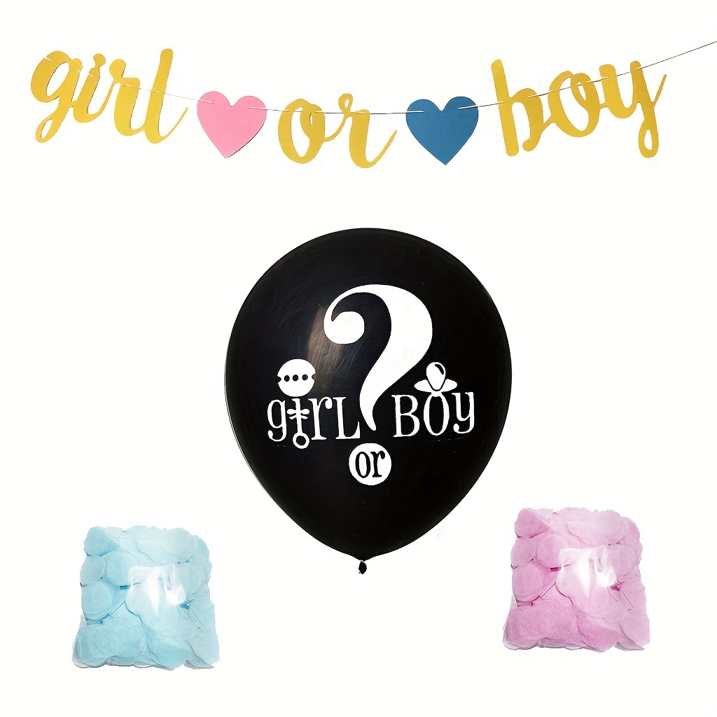 Kit 8 persone boy or girl ? con fluffy e palloncini