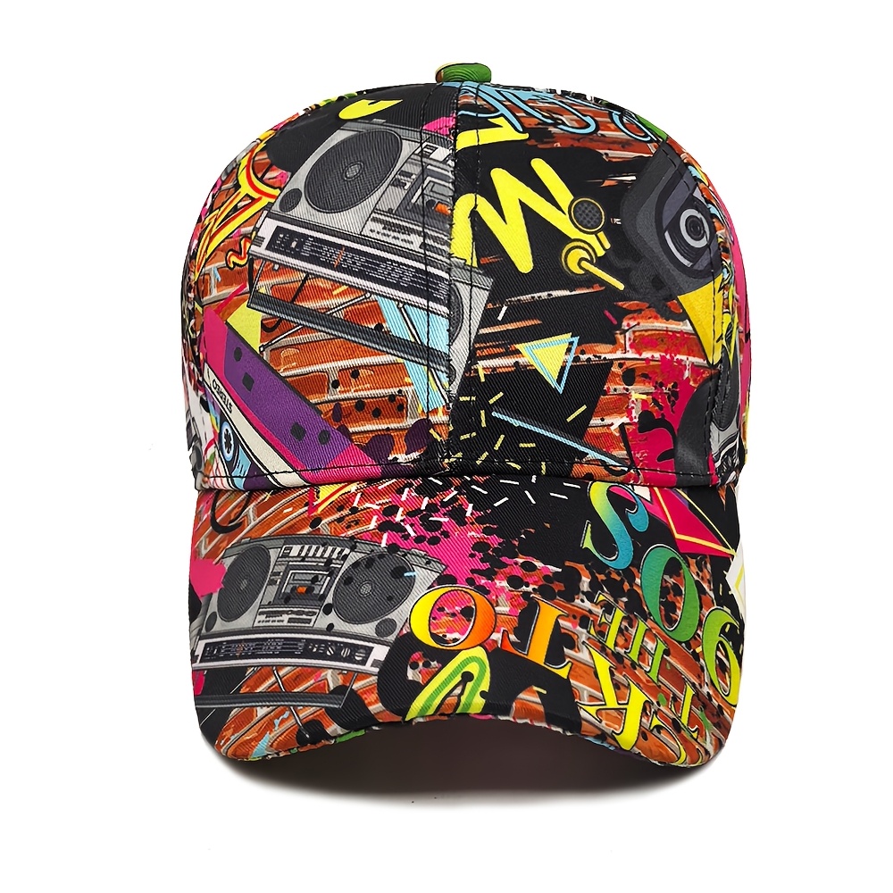 men s retro 90s hip hop graffiti baseball cap - Temu display picture 1