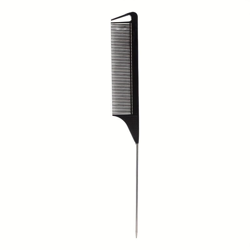 TEMU Peigne à cheveux, Peigne de coiffure professionnel avec pointes en acier - pour cheveux et , de salon durable | Peigne à pointes en acier,