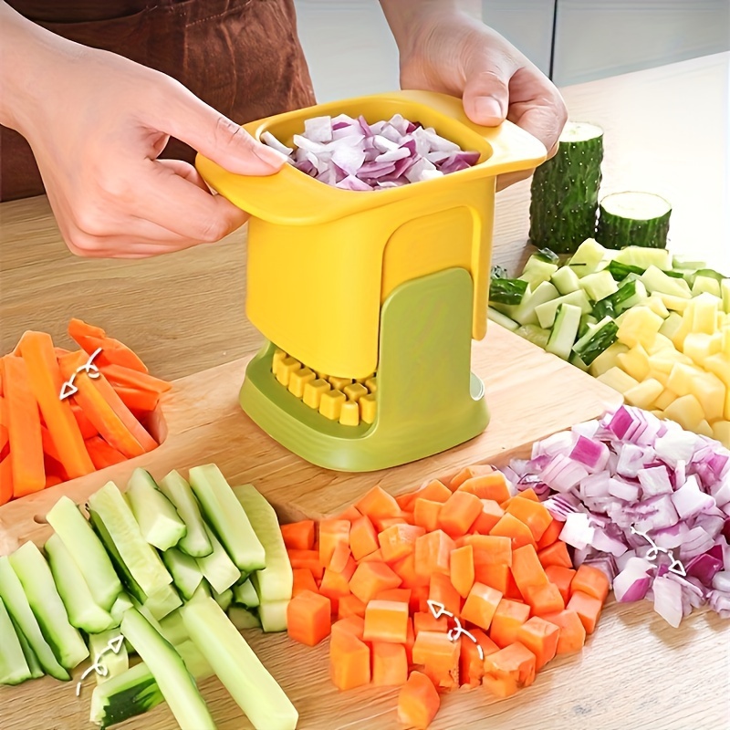 

1pc, Kitchen Fruit Cutter, Vegetable Cutter With Stainless Steel Blade, Manual Cucumber Strip Cutter, Creative Fruit Divider, Creative Vegetable Divider, Fruit Slicer, Kitchen Tools