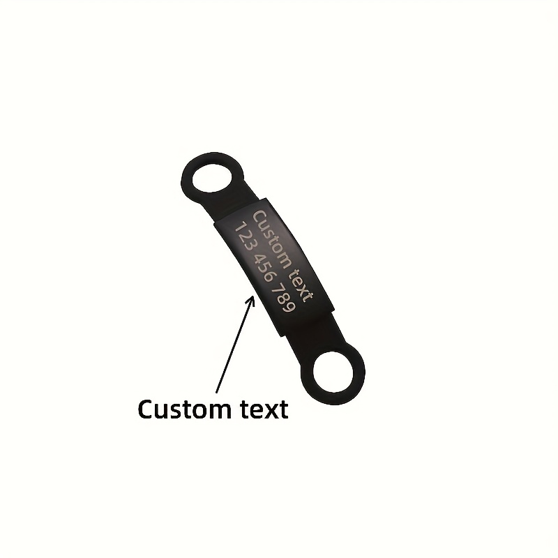 TEMU Personalized Sliding Stainless Steel Pet Id Tag With Collar Slider - Anti-lost Phone Number/name Plate Suitable For Small, Medium & Large Dogs