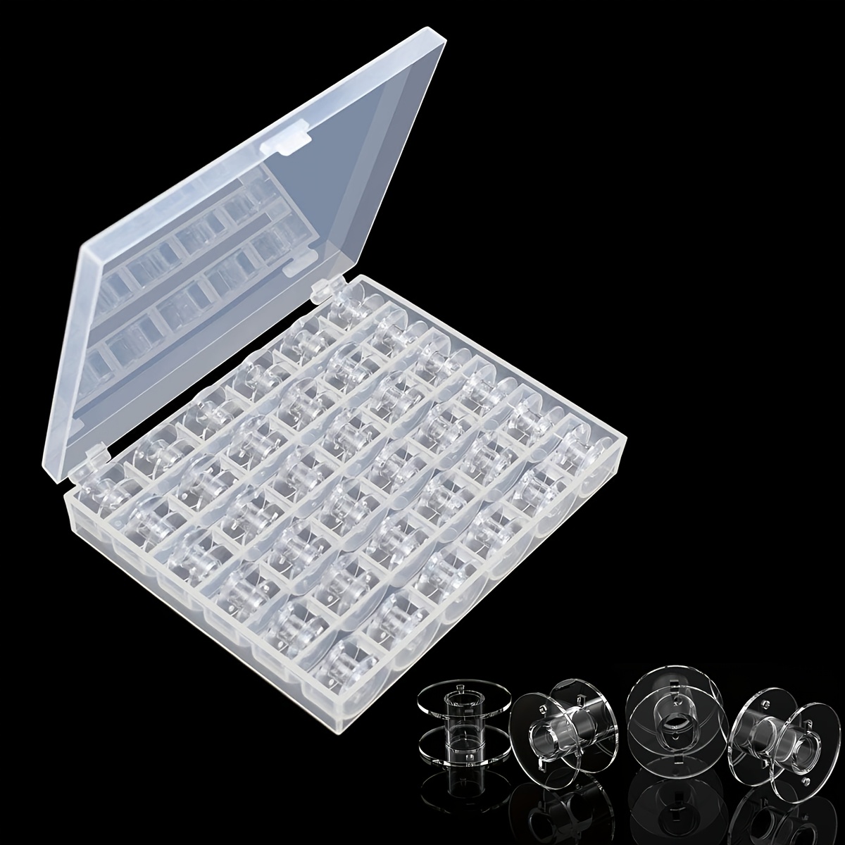 

36 Grid Clear Spool Box Plastic Thread Bobbin Storage Case For Brother Singer Sewing Machine Bobbin Spool Storage Organizer Supplies