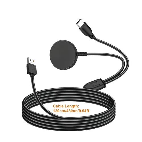 2 in 1 usb a fast charger cable for samsung watch phone compatible with for galaxy watch 8 7 6 6 4 4 classic 2 1 and for galaxy s25 s24 s23 s22 s21 note z fold 10ft magnetic contact charging xno