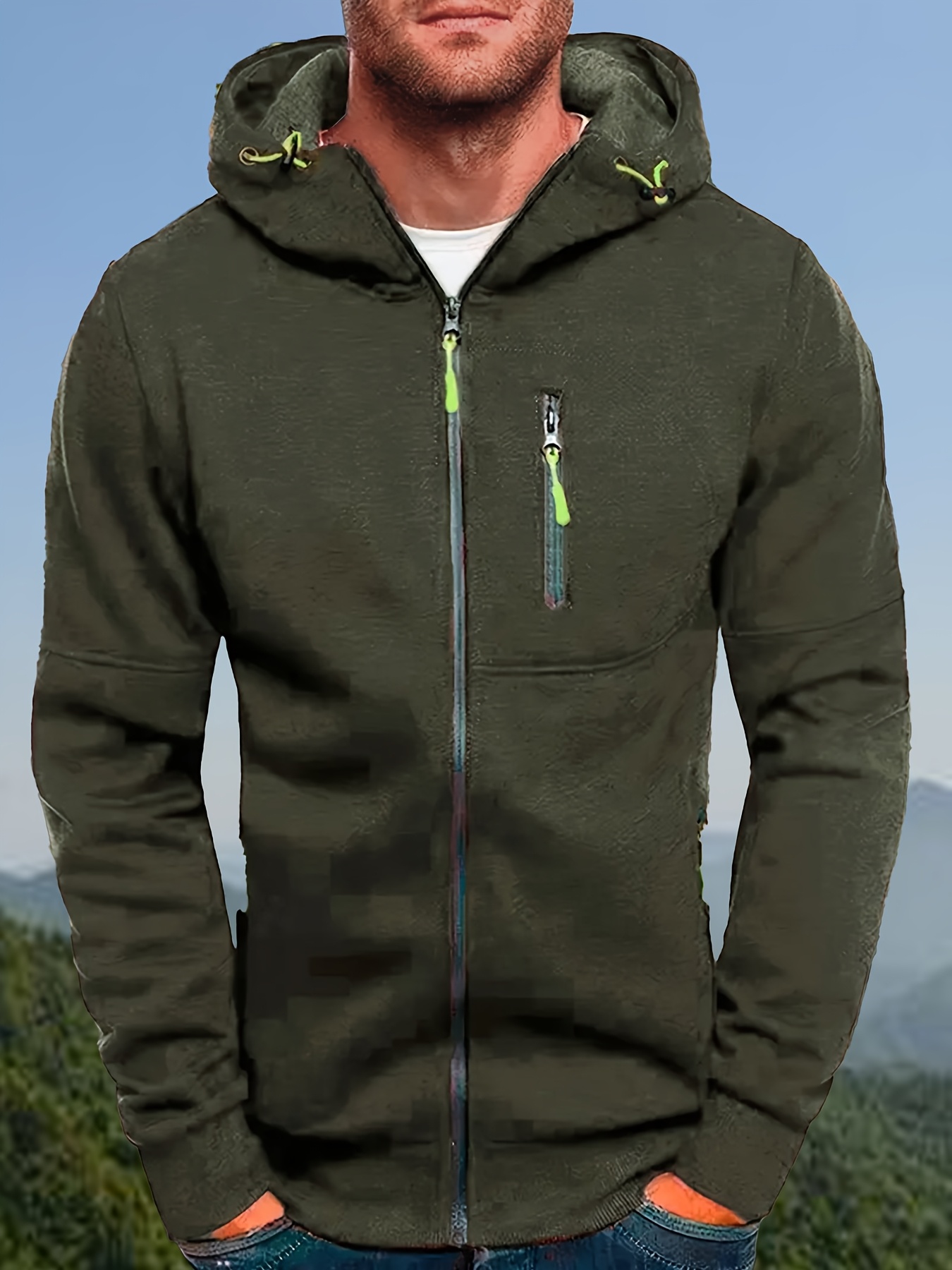 felpa cappuccio cerniera e tasche multiple Temu Switzerland