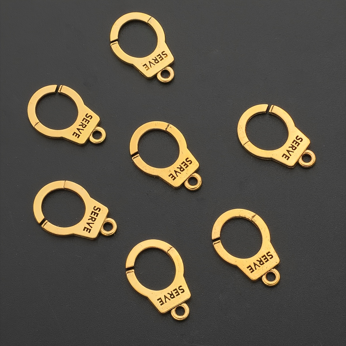 20pcs Charm Handcuff Pendants Alloy Handcuff Shaped Charms
