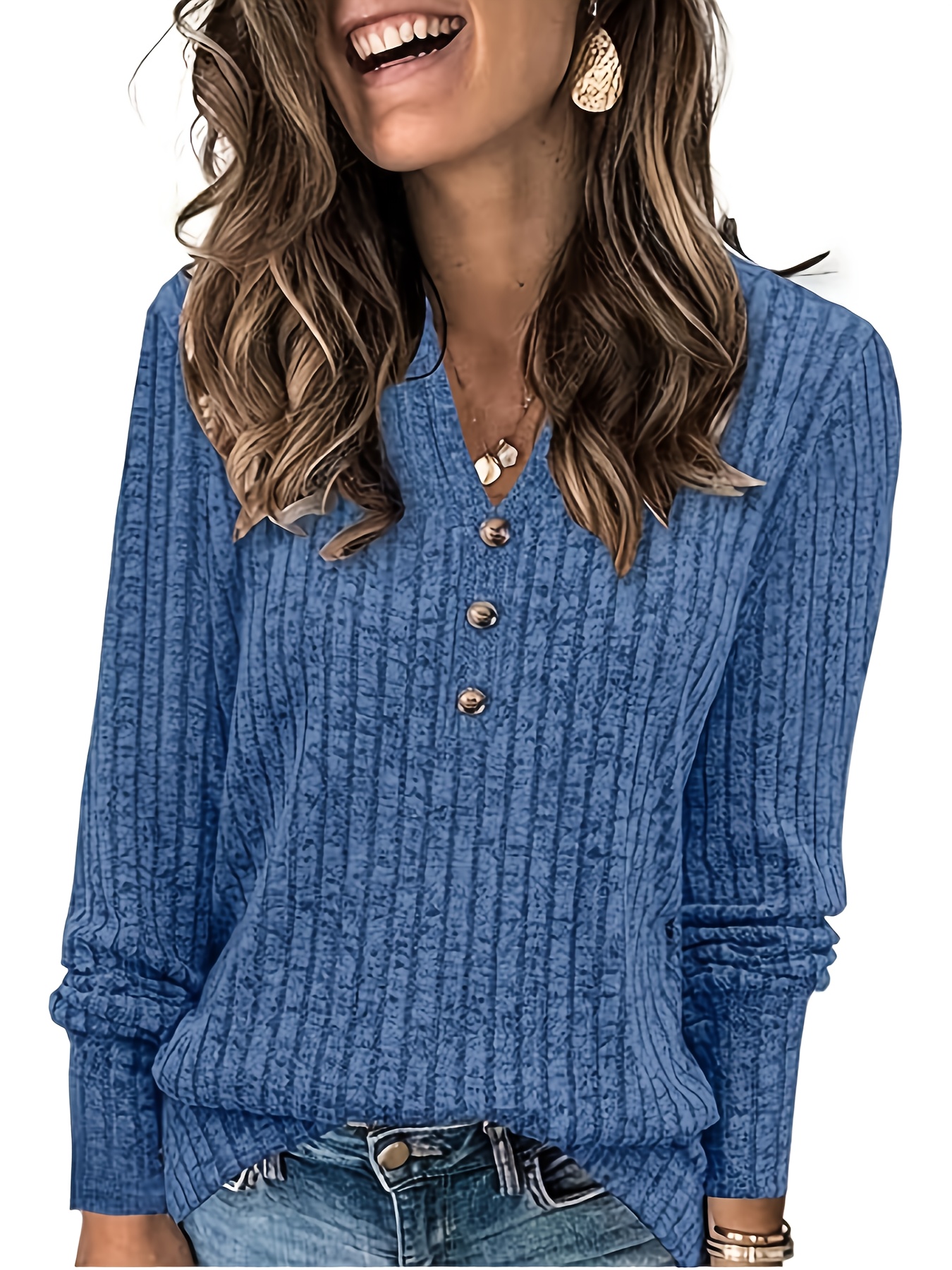 Elegant V-Neck Pullover