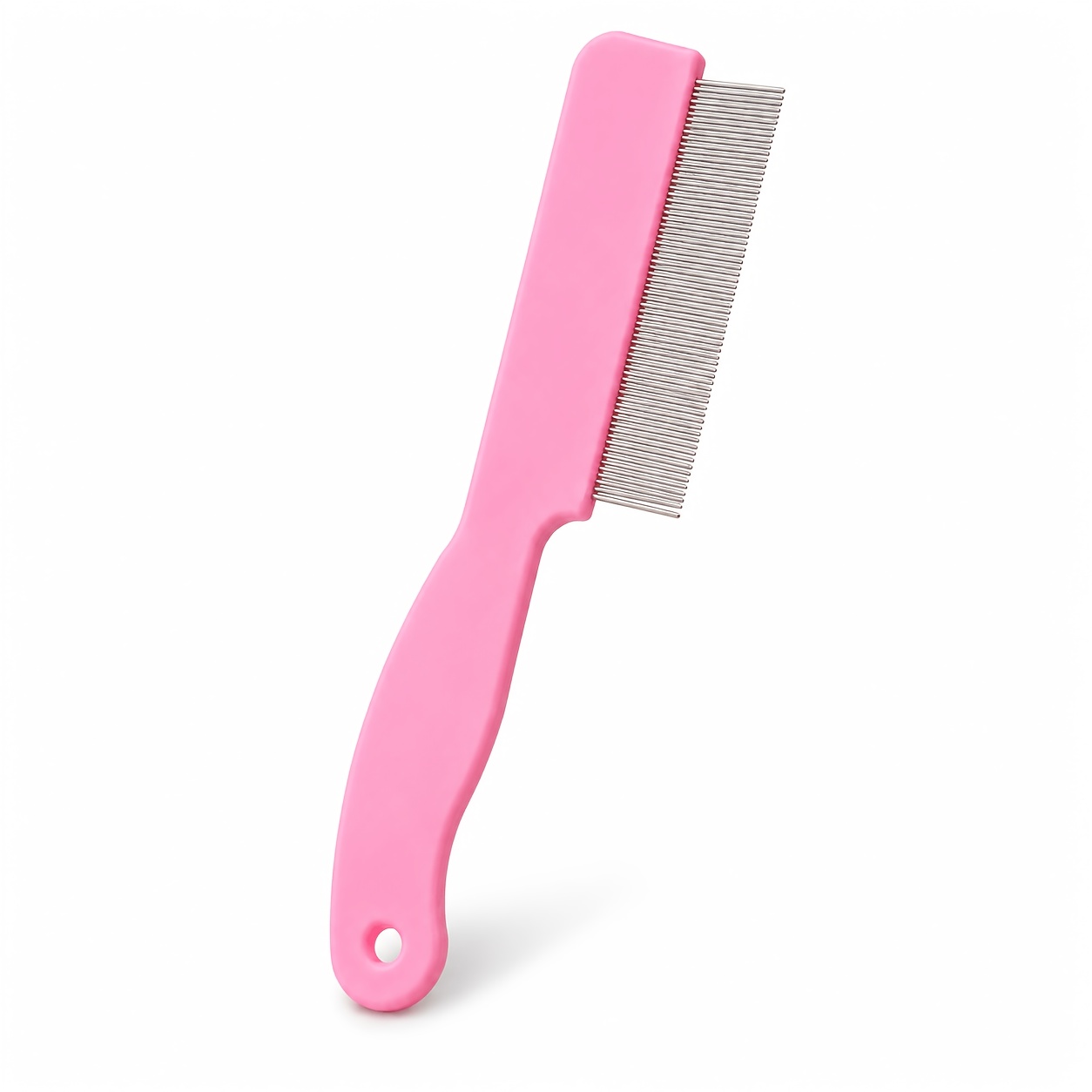 TEMU Pet Flea Comb Stainless Steel Teeth, Ergonomic Handle Grooming Tool For Cats And Dogs, Helps Remove Fleas, Dirt And Loose Hair