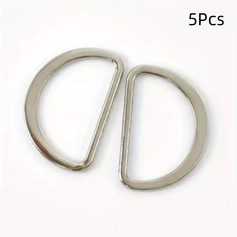 5pcs 30mm Metal D Ring Buckles Bag Strap Connection Diy Webbing Rings Hook Clasp Sew Accessories