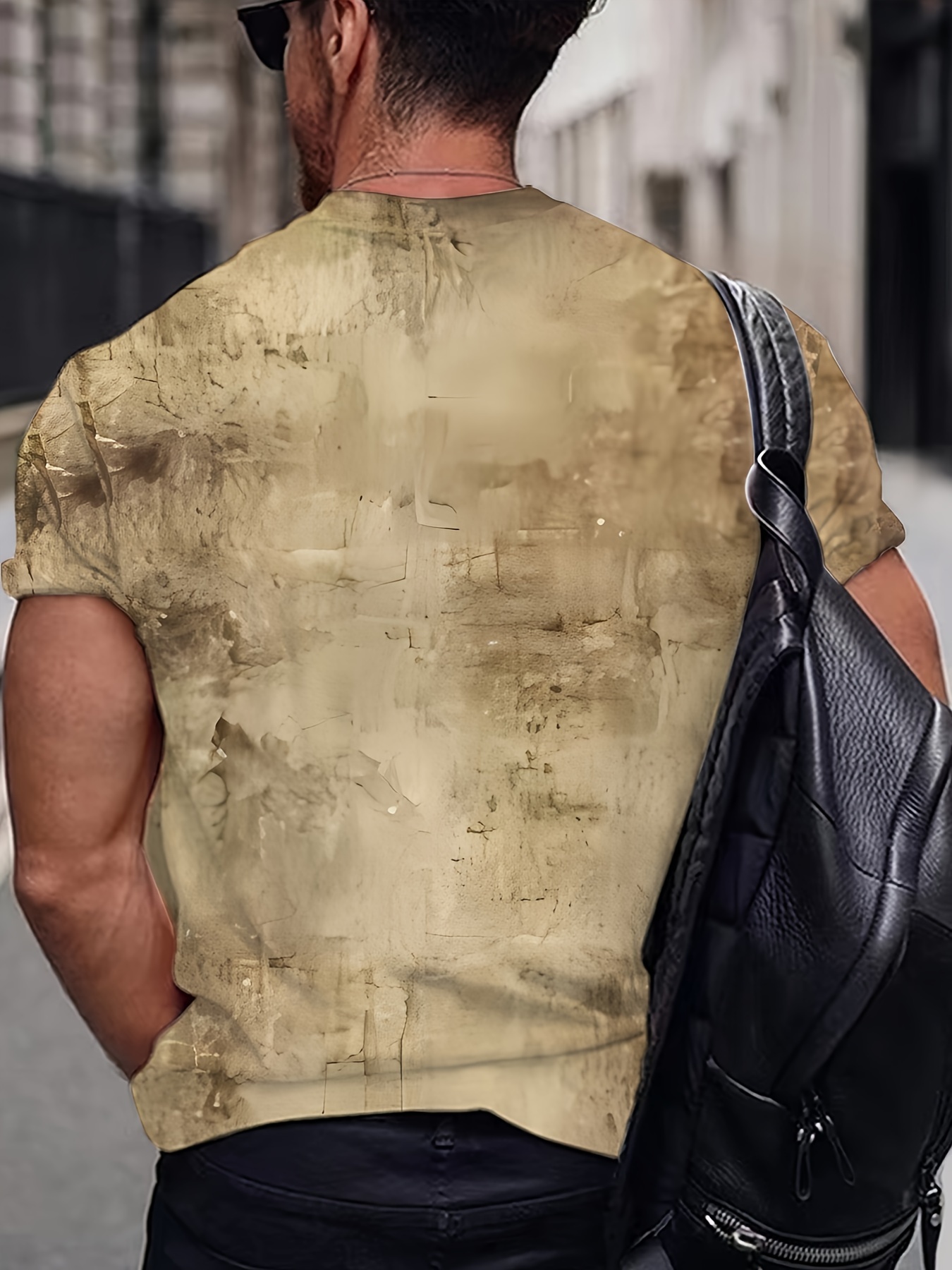 Men's Plus Size T-Shirt With Vintage Car 3D Print, Fashionable Retro Style Tee