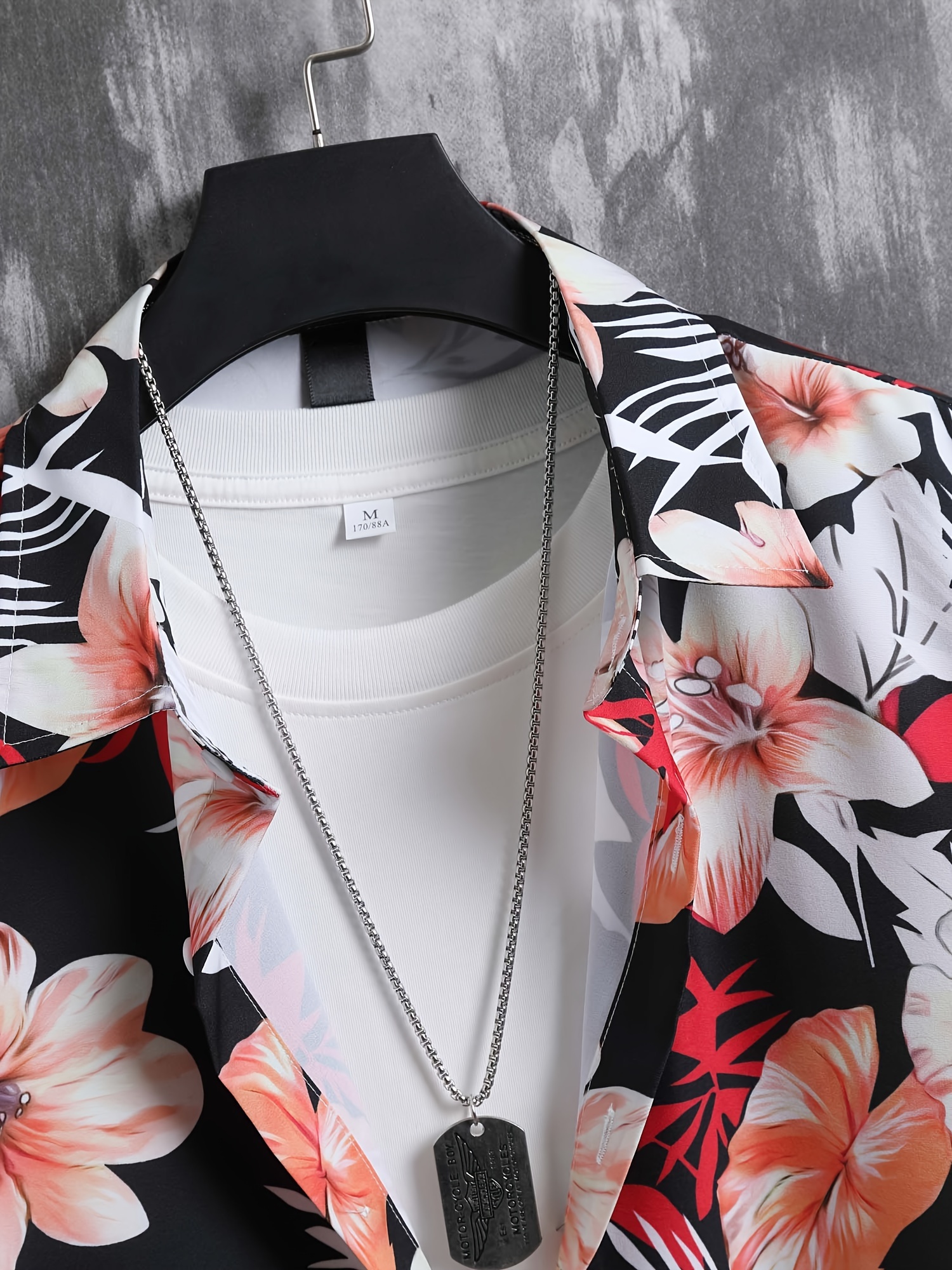 Eisctnd Men's Summer Beach 2-Piece Matching Set Floral Button-Down