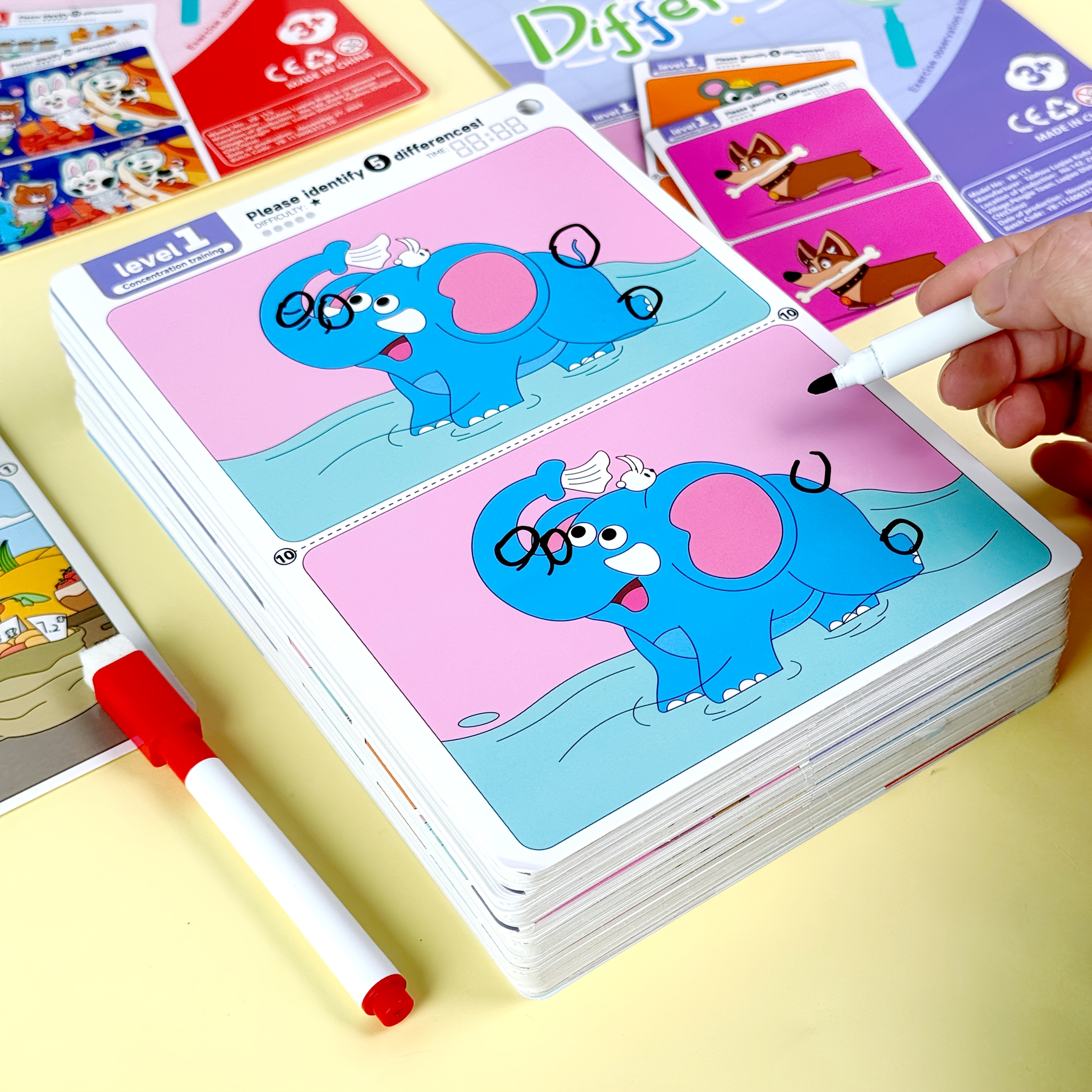 Spot the Difference Game Focus Training Set, 10 Sheets