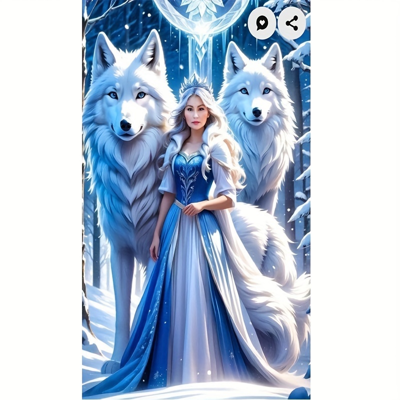 

Diy 5d Diamond Painting Kit - Snow With Wolves | 15.7x27.5cm Drill Mosaic Craft | Frameless Canvas Art For Home Decor | Complete Diy Tools Included | Ideal Gift For Craft Lovers