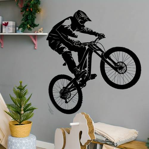 2pcs wall sticker self detachable pvc suitable for your living room bedroom study home decoration universal home decoration halloween christmas birthday gift cycling enthusiast gift best for christmas