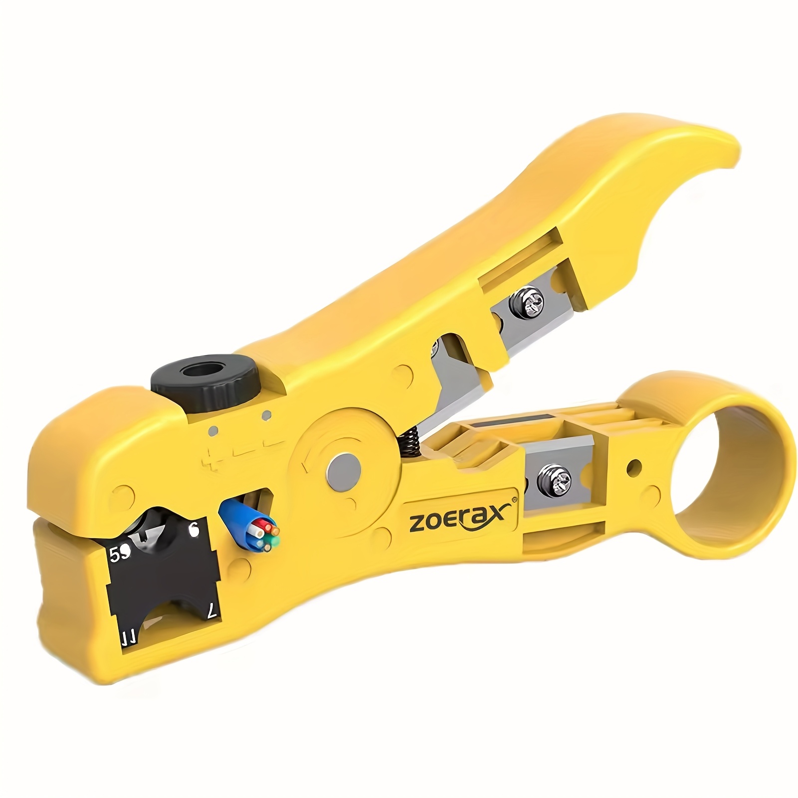 TEMU Zoerax Universal Cable Wire Stripper Cutter Stripping Tool For Flat Or Round Utp Cat6 Wire Coax Coaxial