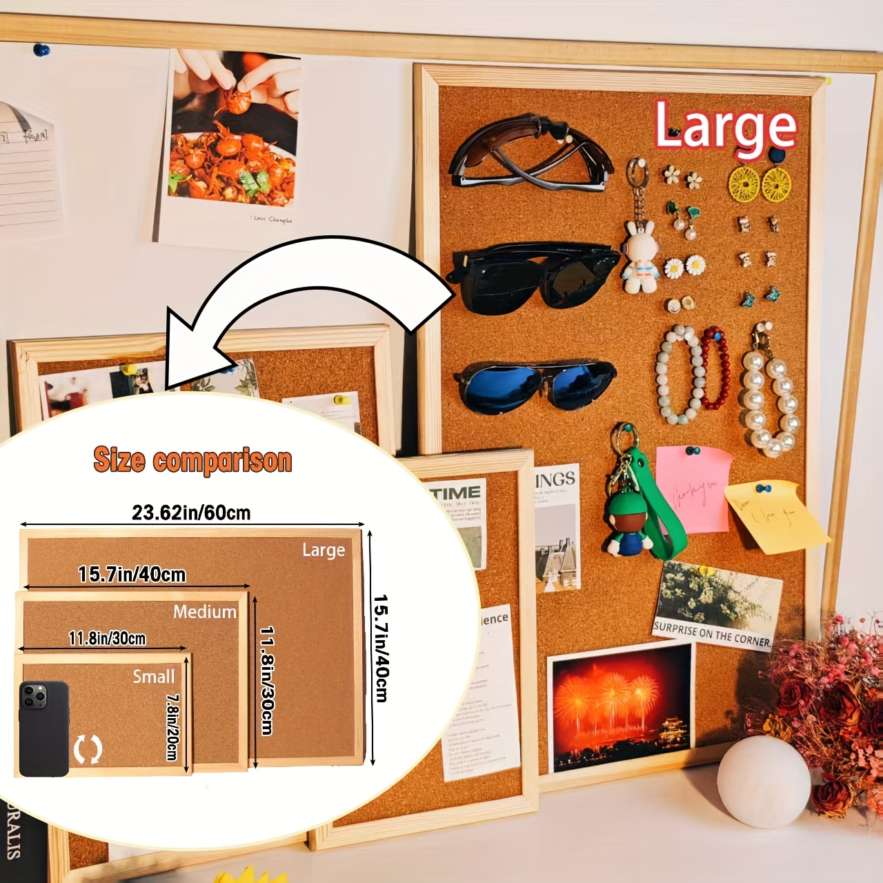 board bulletin board wooden frame recycled wood - Temu United Kingdom