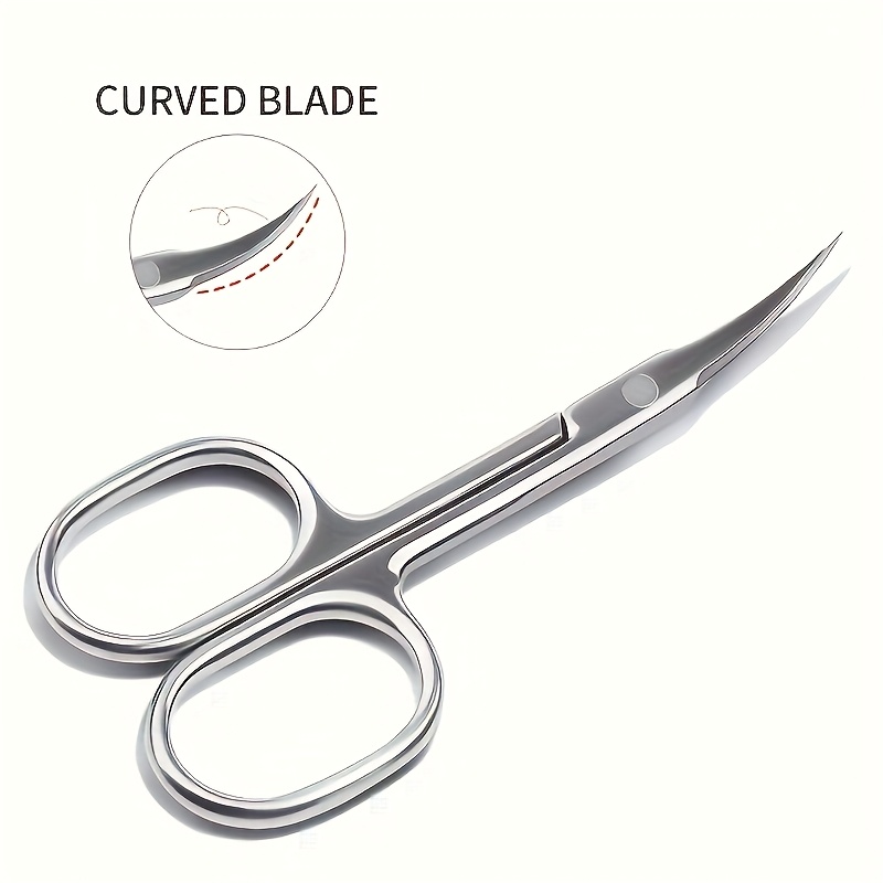 TEMU 1pc Stainless Steel Cuticle Scissors, Nail Clipper For Dead Light Beige Removal, Unscented Manicure Tool