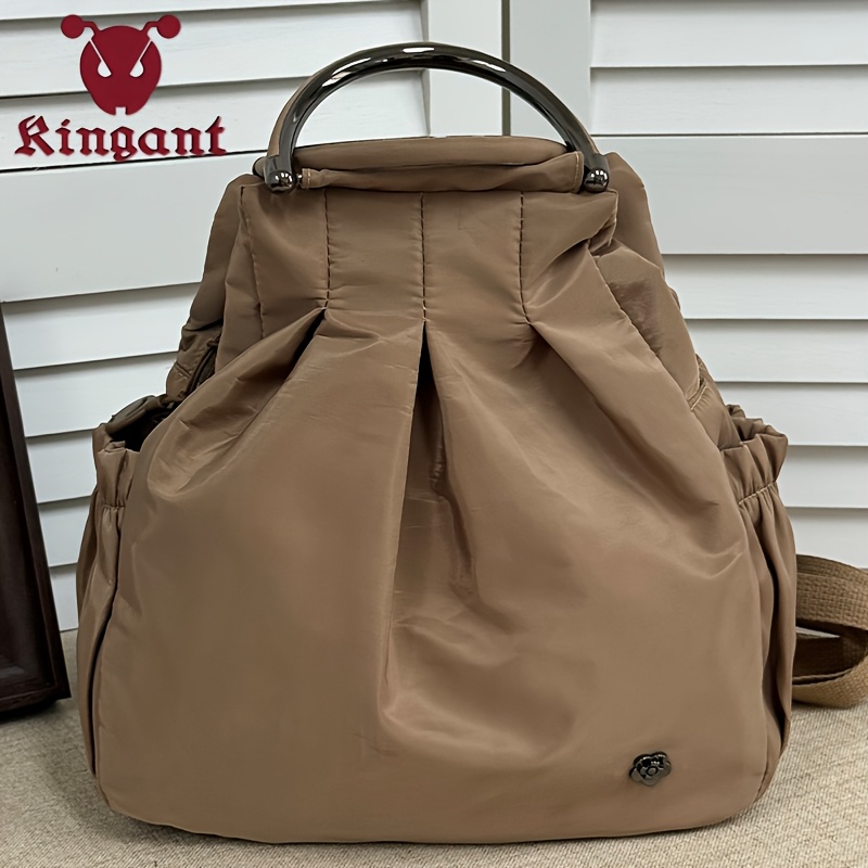TEMU [" da Donna"] Antifurto Casual in Nylon da Donna, Regolabile con Spallacci, Borsa da Viaggio Multitasche , per Studenti Universitari, Viaggi e