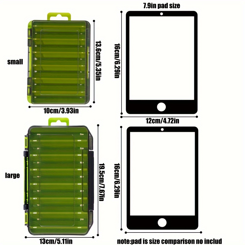 1pc double sided fishing tackle box for hooks lures and baits portable fishing accessories organizer Product details 5