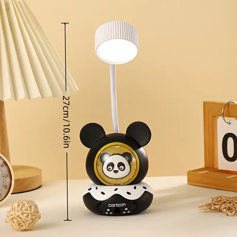 cute panda desk lamp for eye protection, soft light for desk drawing, for children, usb charging with 4-hour long , cartoon panda used as indoor ornament Product details 2