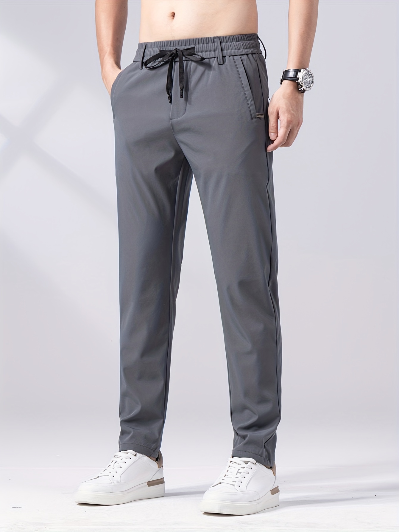 men's summer quick dry pants casual solid color 86.50% - Temu