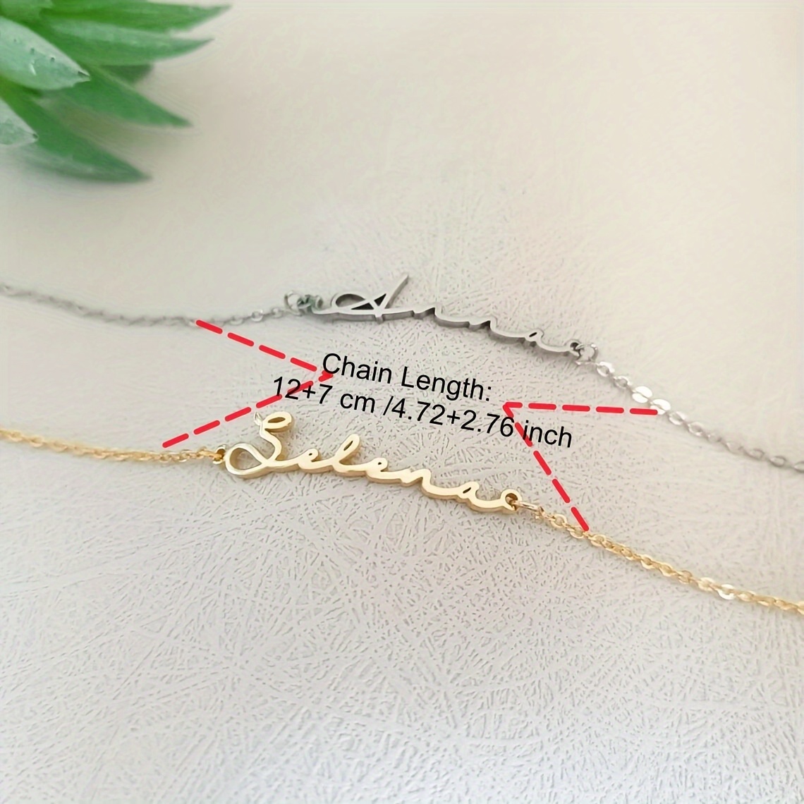 elegant custom golden stainless steel name bracelet for women -   in cursive script, ideal for casual attire &   like birthdays, holidays, weddings & graduations details 4