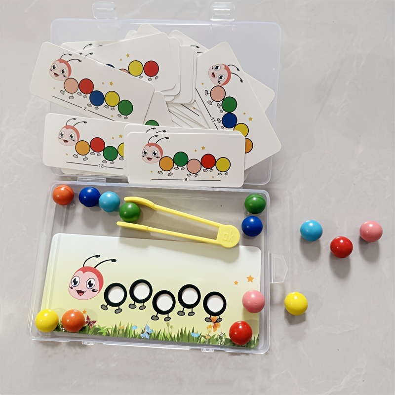 Image of The Very Hungry For Caterpillar Bead-threading Matching Cognitive Fine Motor Wooden Educational Christmas Birthday Gift Toy