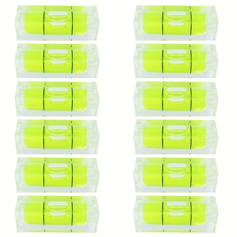 12 Small Bubble Levelers, 10x10x29mm Mini Square Level Picture Hanging Level Mark Measuring Instrument Layout Tool