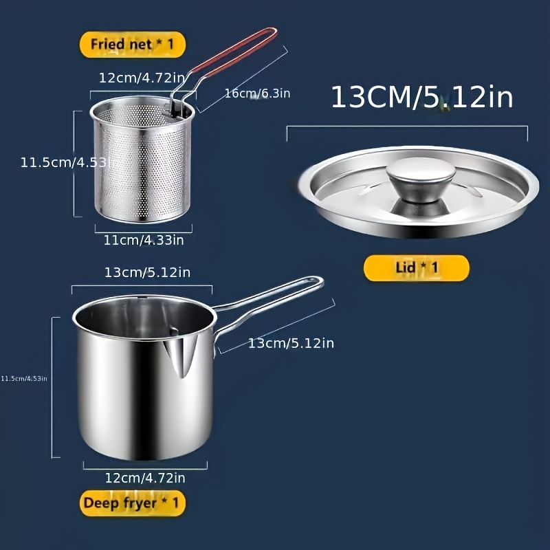 3pcs set stainless steel frying pan elevated design   food grade stainless steel no power supply needed   skewering and   skewering cooking functional kitchenware lid with handl details 3