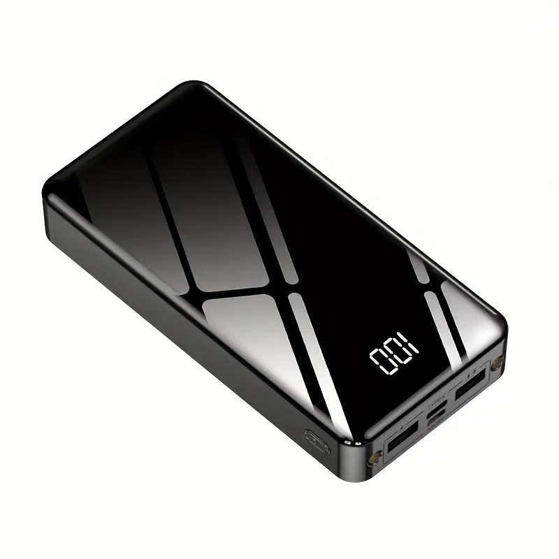 TEMU 50000mah Large Capacity Power Bank, Led Digital Display, Lighting Function, Multiple Ports(type-c, Micro, Usb), Portable Emergency Charger,