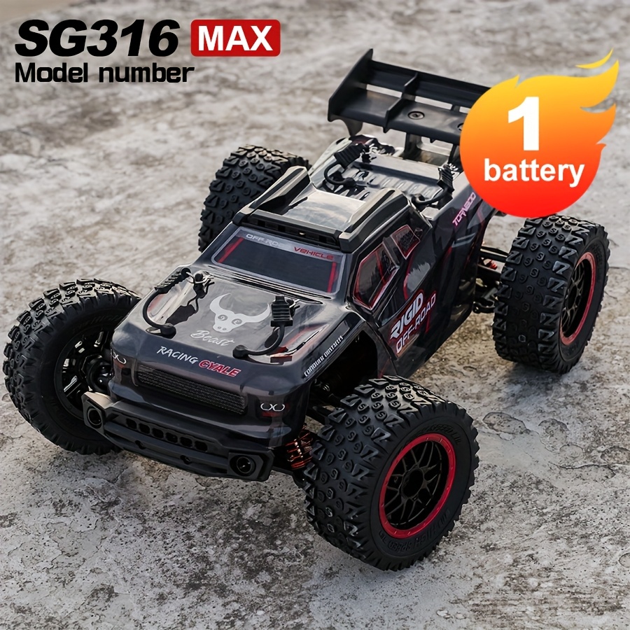 E-shop 2026 Neues, verbessertes schwarzes 4WD Hochgeschwindigkeits-RC-Auto, ferngesteuertes Spielzeugauto, Geländewagen,